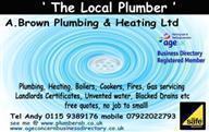 A Brown Plumbing and Heating logo